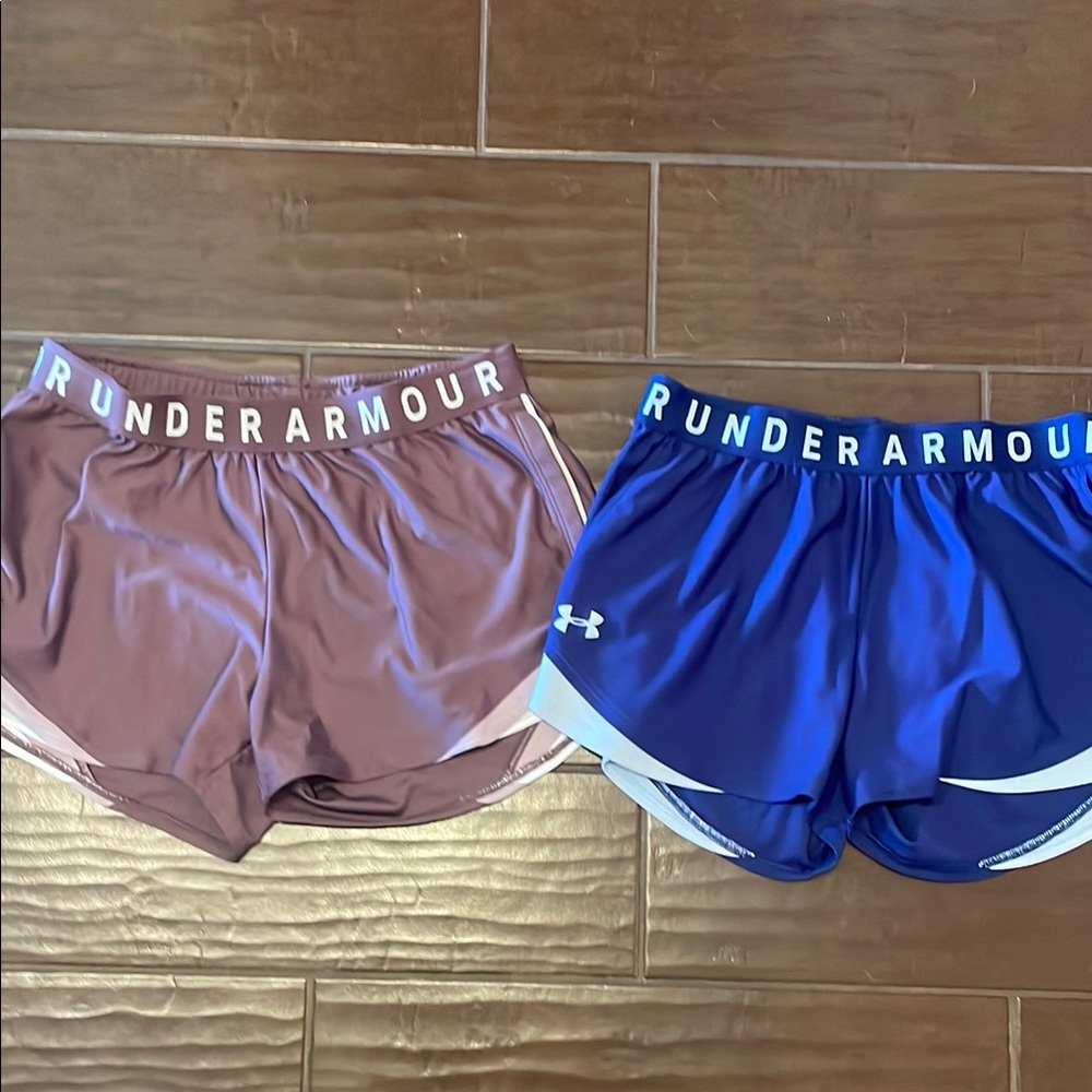 Under Armour Athletic Shorts Blue and Purple Lightweight Fit